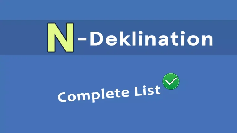 N-Deklination - Complete List